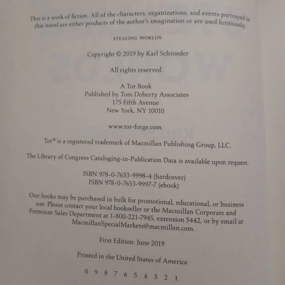 Stealing Worlds Book by Karl Schroeder - Picture 2 of 4